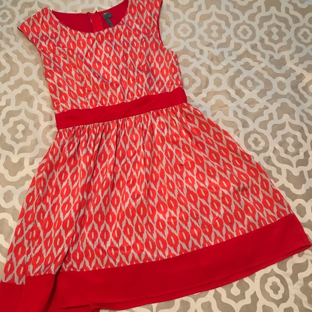 Knee-Length Ikat Patterned Dress
